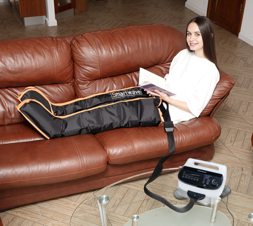 лимфодренажный массажер smartwave 600, комплект с манжетами для ног и манжетой для талии фото 2