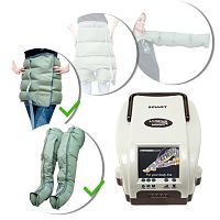 LymphaNorm Smart + 2 манжеты нога L/XL + манжета-пояс — аппарат для прессотерапии и лимфодренажа для дома