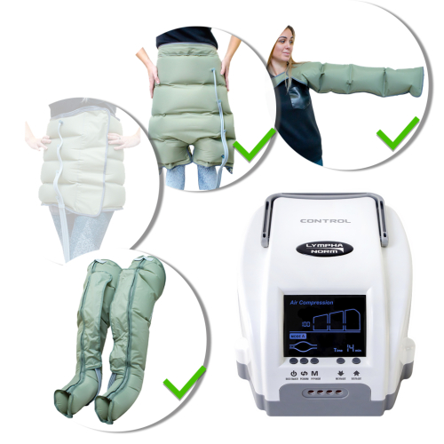 LymphaNorm Control + 2 манжеты нога L/XL + манжета рука + шорты — профессиональный аппарат для прессотерапии и лимфодренажа для дома и салона красоты