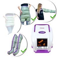 LymphaNorm Prior + 2 манжеты нога L/XL + манжета рука + шорты — аппарат для прессотерапии и лимфодренажа для дома