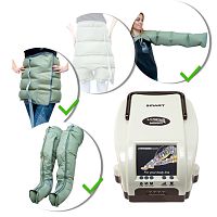 Lymphanorm Smart + манжеты для ног L/XL + манжета пояс + манжета для руки — аппарат для прессотерапии и лимфодренажа для дома